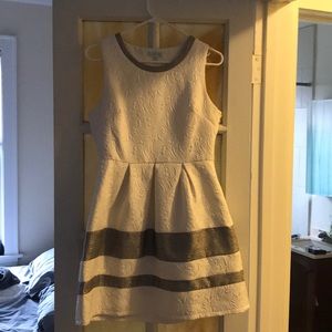 White and silver dress